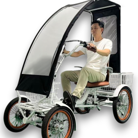 Therapeutisches Elektro vierrädriges Fahrrad KiKi 4 Alu Klapprad Erwachsene